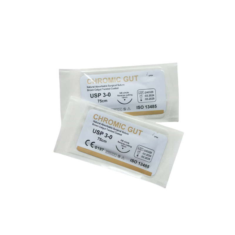 10-Pcs Practise Sutures GUT Synthetic Suture 3/0 Violet Student Needle Training