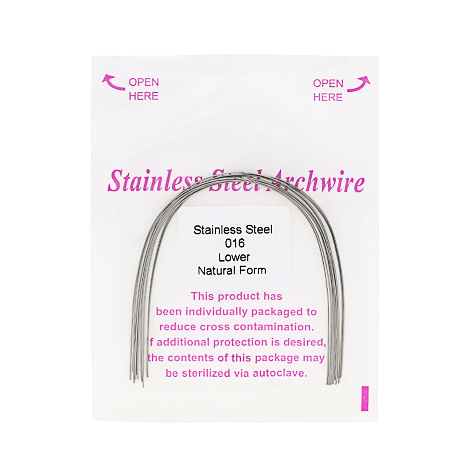 100PCS Dental Orthodontic Stainless Steel Arch Wire Ovoid Form SS016L 10PCS/Bag