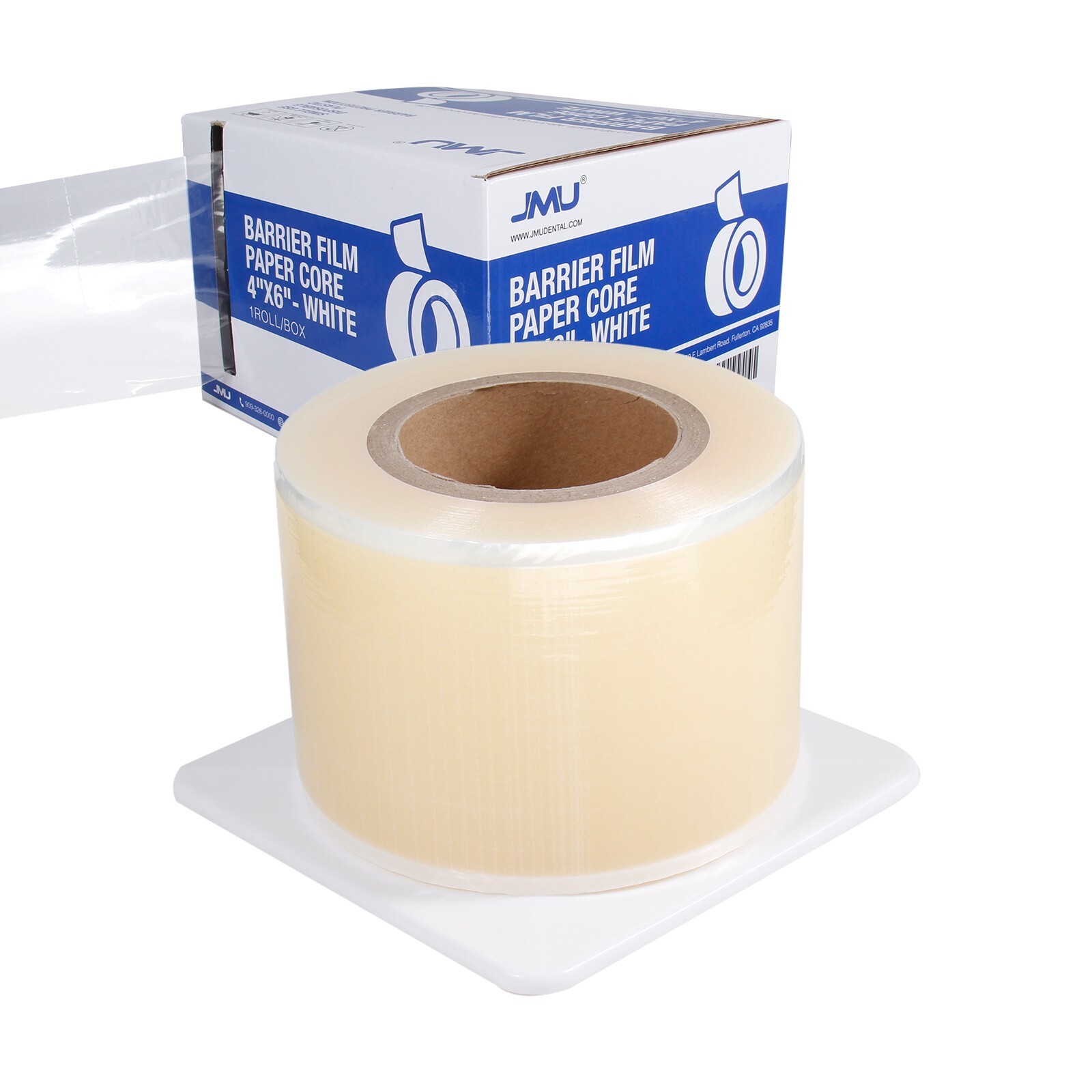 JMU Dental Barrier Film Sticky Wrap Clear or Blue 4″ x 6″ 1200 Sheets, 12 Rolls