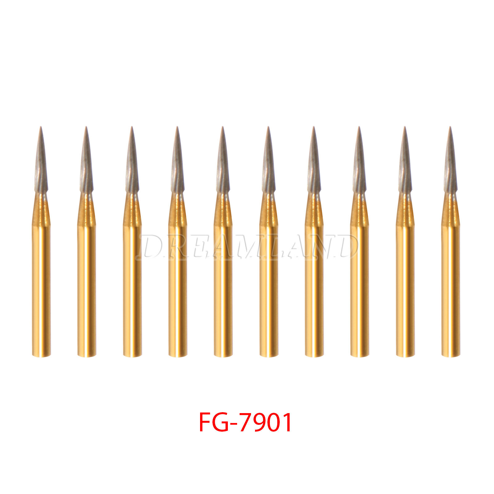 TRIMMING & FINISH DENTAL CARBIDE BURS 12 BLADES TF 7901 NEEDLE SANDENT