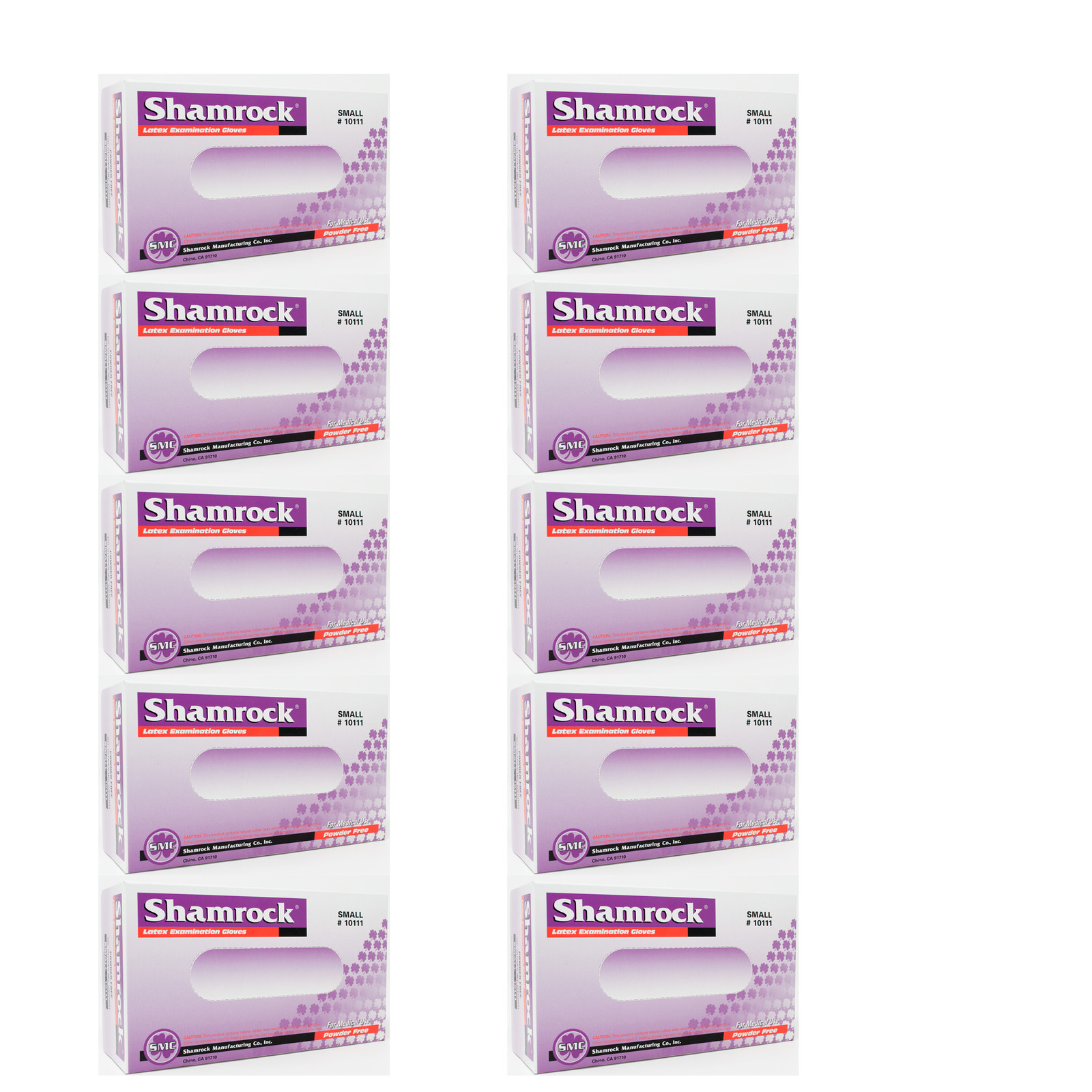 Shamrock Powder Free Textured Latex Gloves – Size Small Case Pack of 1000 Gloves