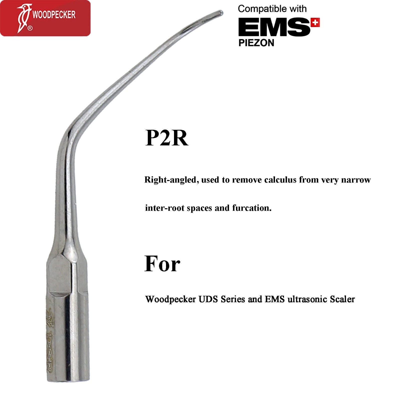 Woodpecker Dental Ultrasonic Scaler Handpiece HW-5L Piezo Tips P1 EMS PIEZON LED
