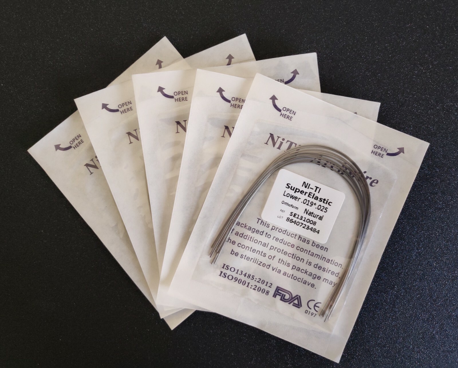 10Pcs Dental Super Elastic Niti Arch Wire Rectangular Bows Arcs Natural Form