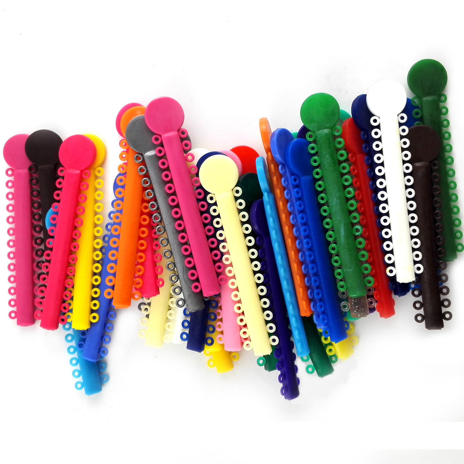 1040pcs Dental Orthodontic Ligature Ties Braces Elastic Rubber Bands Mixed Color