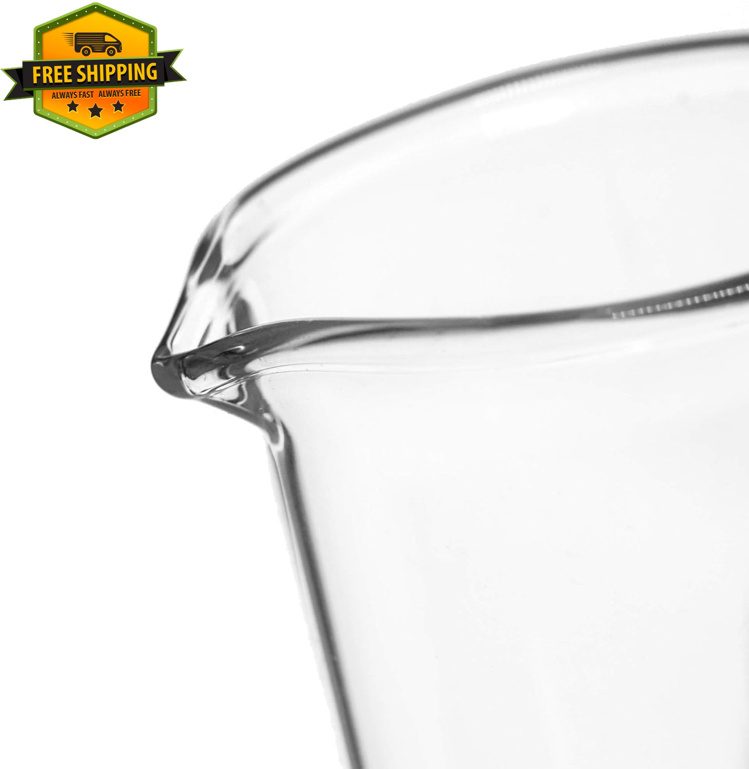 3 Piece Glass Beaker Set 50mL 100mL 250mL Borosilicate Lab Classroom Use