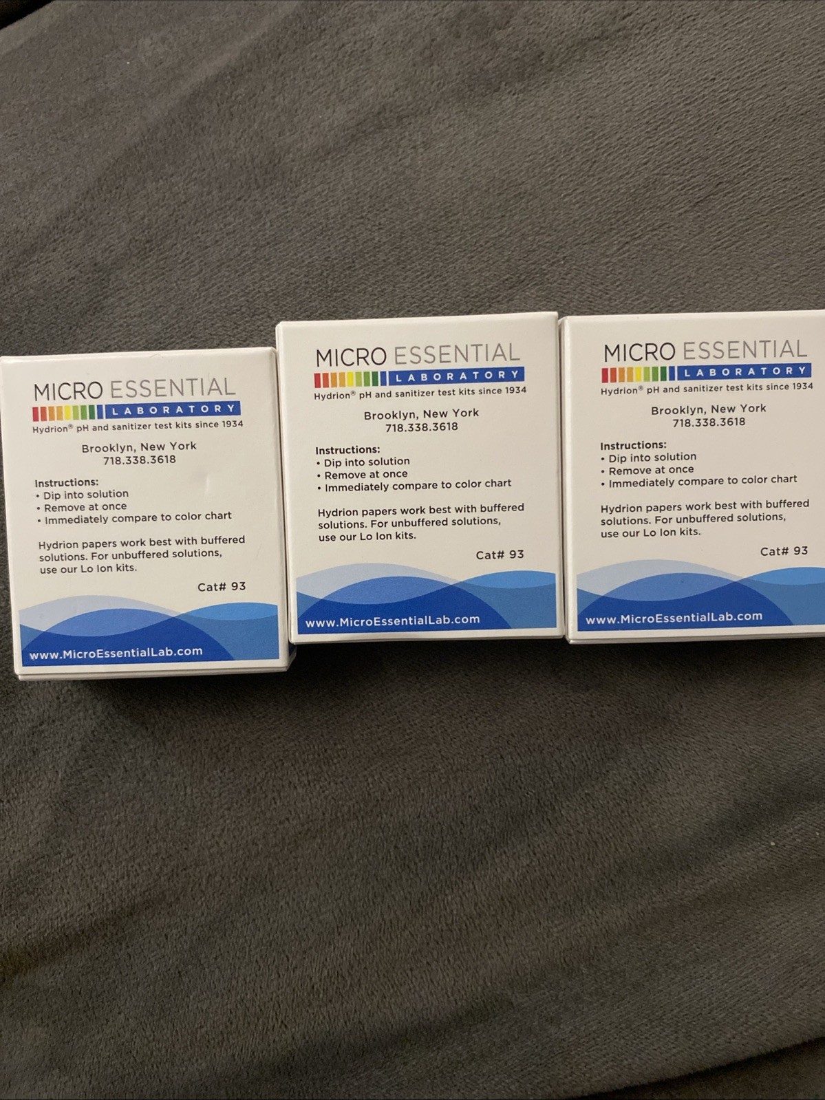 Hydrion PH and Sanitizer Test Kit Micro Essential 0.0-13.0 Cat#93Exp05/2028 5box