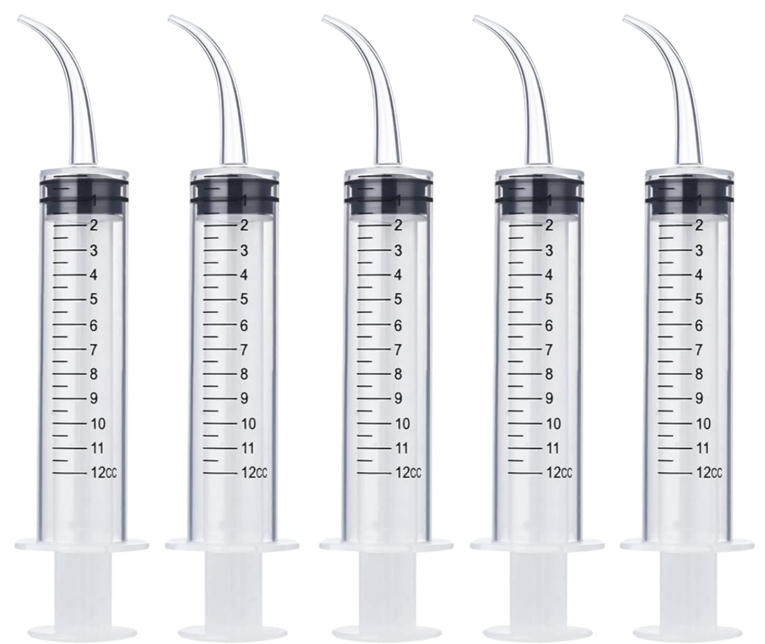 Wisdom Teeth Syringe, 5 Pack Irrigation Dental Syringes with Measure Scale