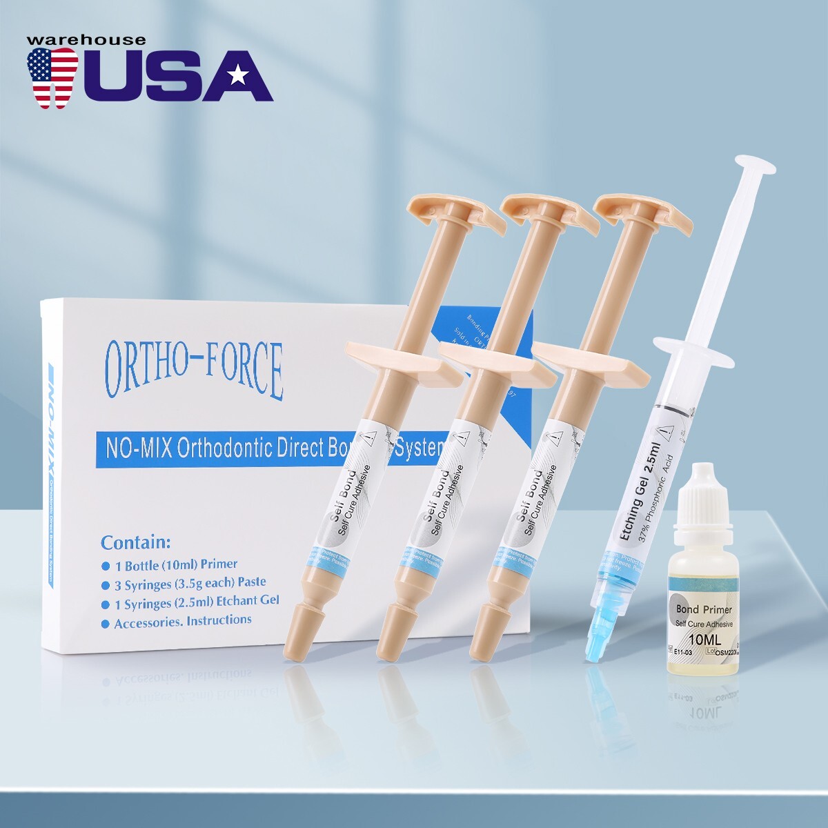 USA Dental No-Mix Orthodontic Direct Bonding System Adhesive Bonding Resin Kit