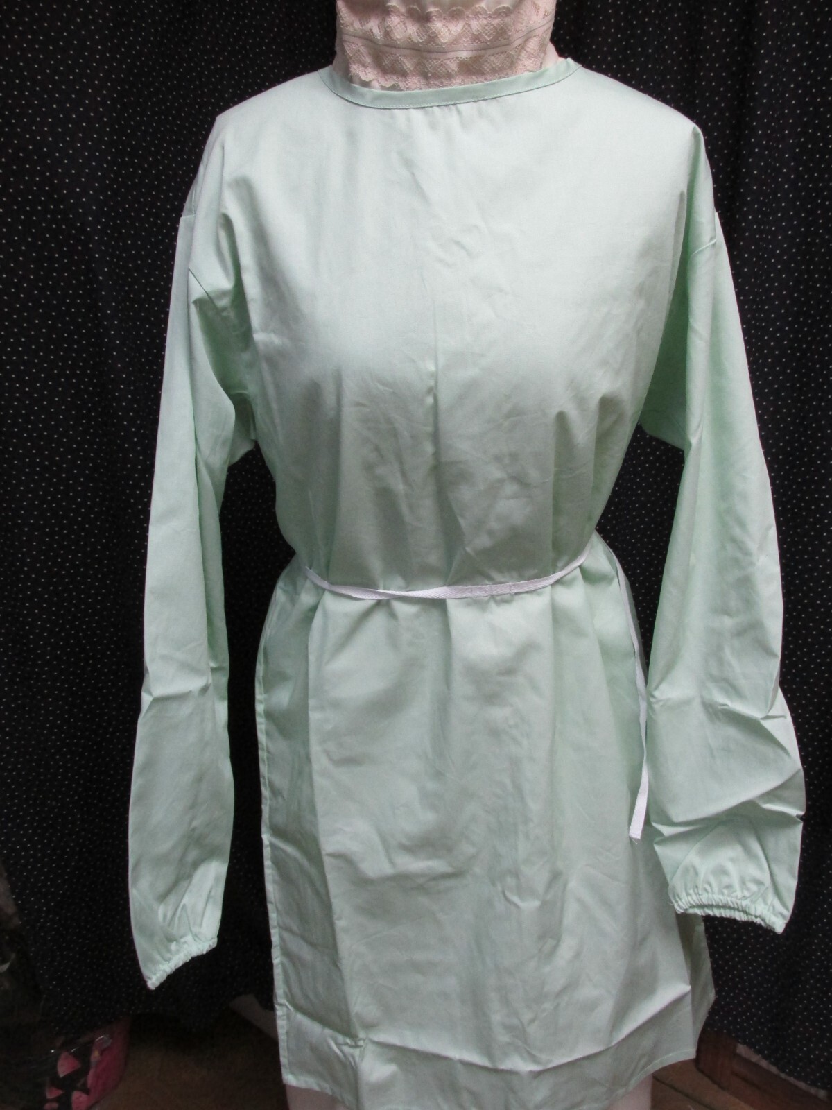 “”LONG SLEEVE, OPEN BACK, HOSPITAL GOWN”” – NEW – PATIENT, PAINTING