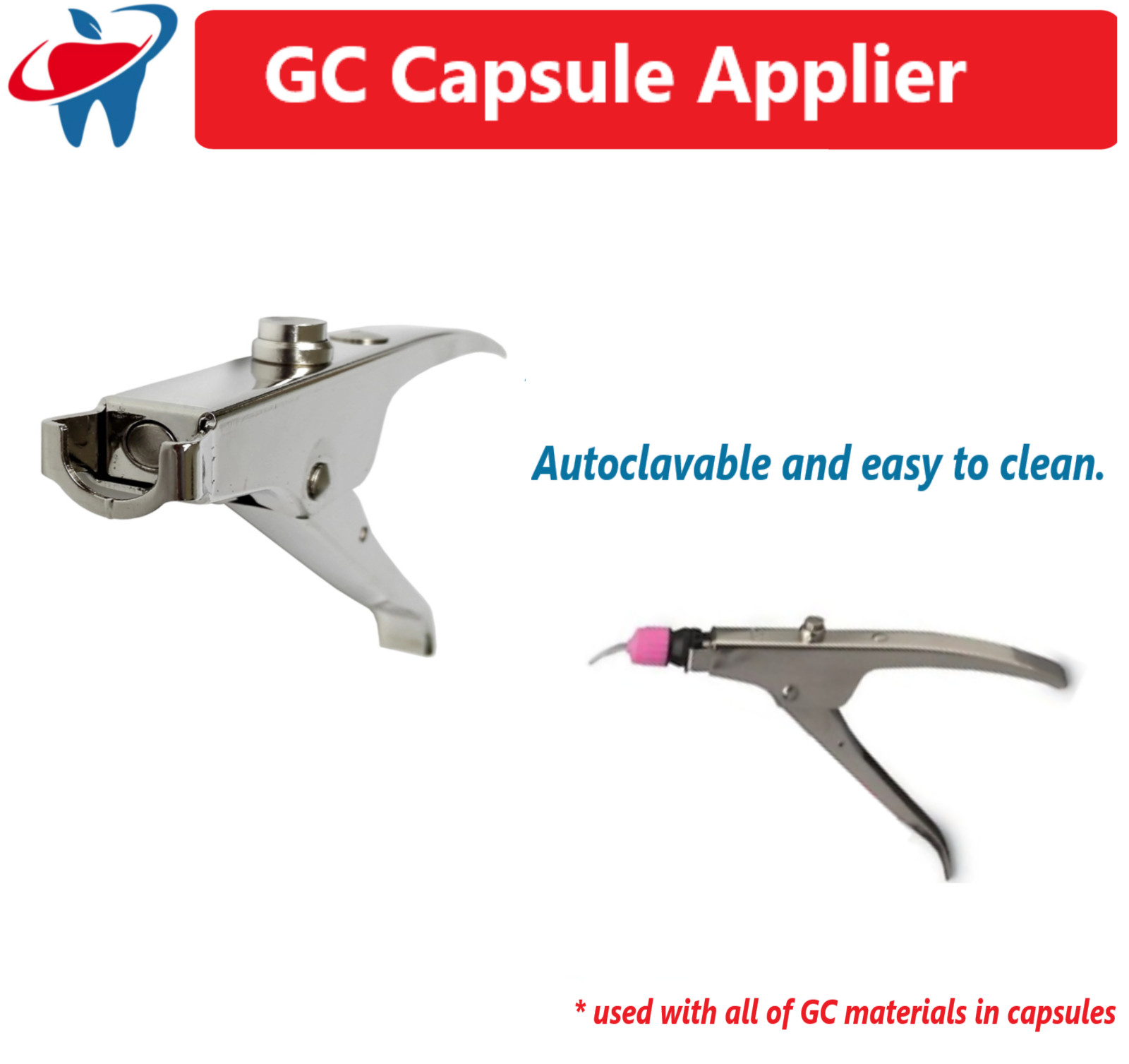 GC Capsule Applier Gun for GIC Capsules Dispenser Autoclavable 100% Dental 2025