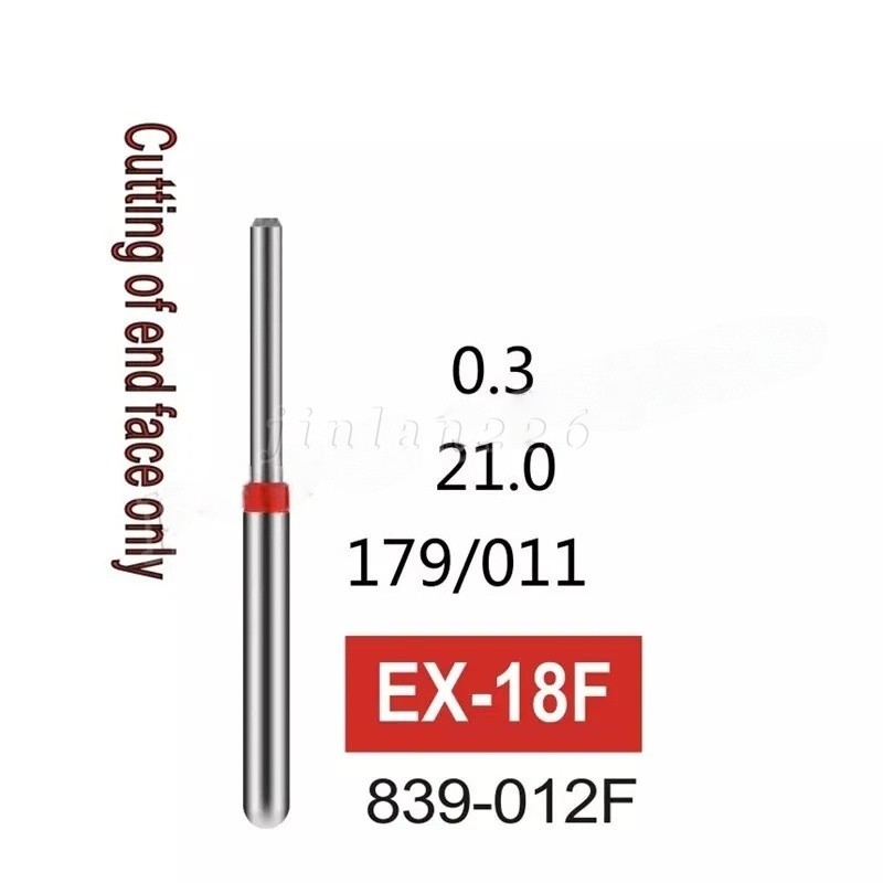 10 Packs EX-18F End Cutting Only Fine Grit Diamond FG Burs for Dental Handpiece