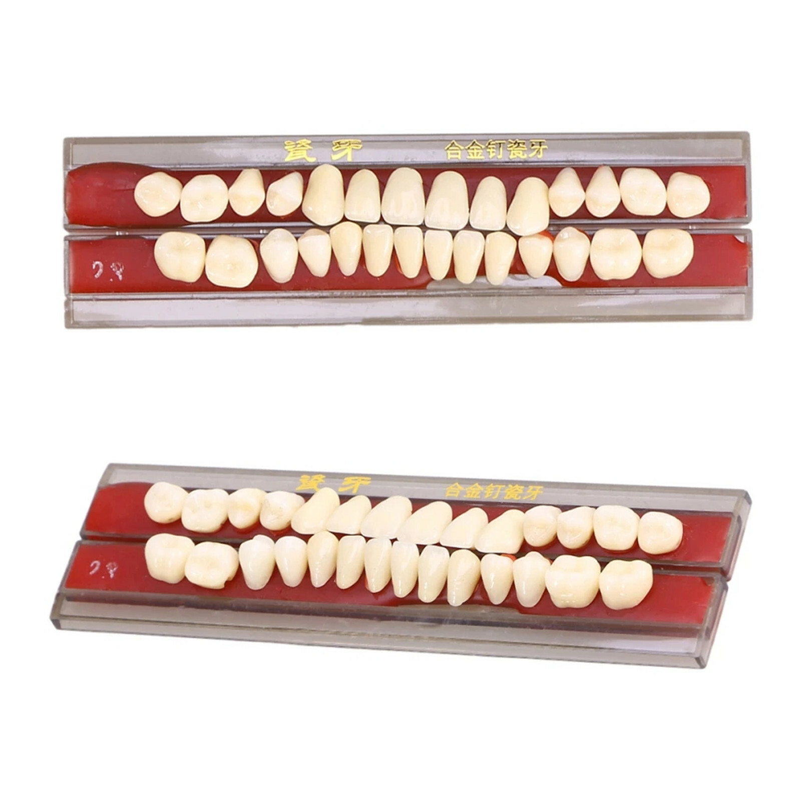 5 Set/Box Dental Alloy Pin Porcelain Teeth Material Color Guide Upper Teeth
