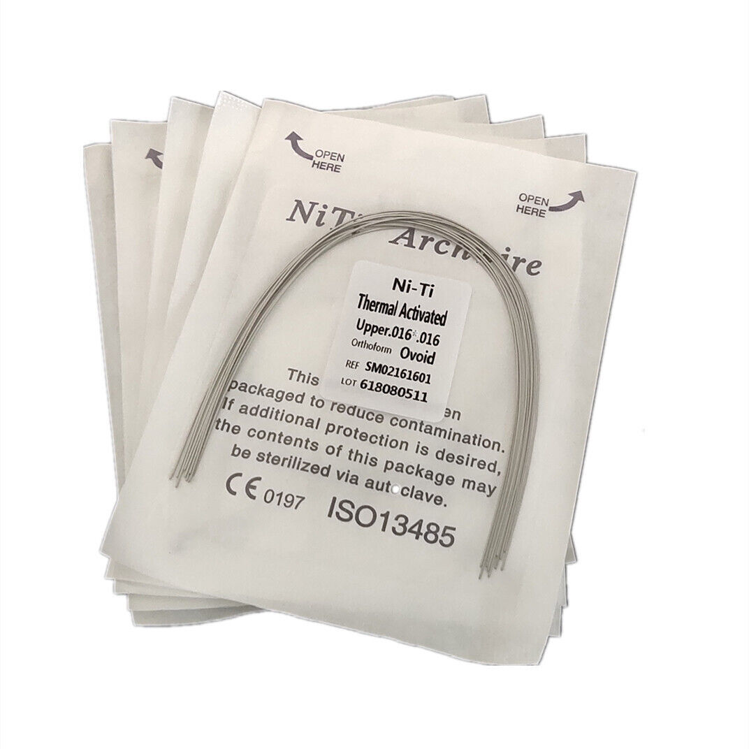 Dental Orthodontic Thermal Activated Archwires Niti Arch Wire Ovoid Natural Form