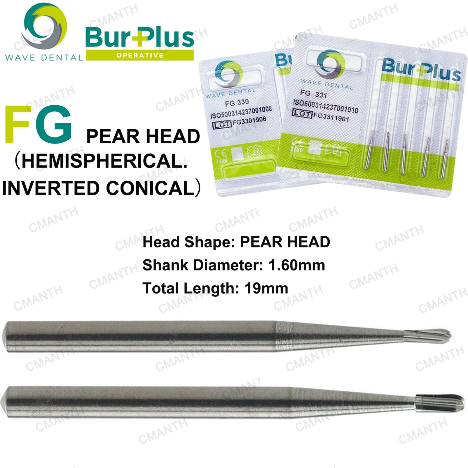 48 Types WAVE Dental Burs Tungsten Carbide Bur FG Series High Speed Drill Bits