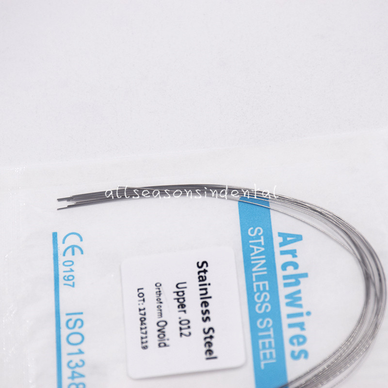 10 Pack Orthodontic Dental Stainless Steel Arch Wires Round Ovoid Form 012 Upper