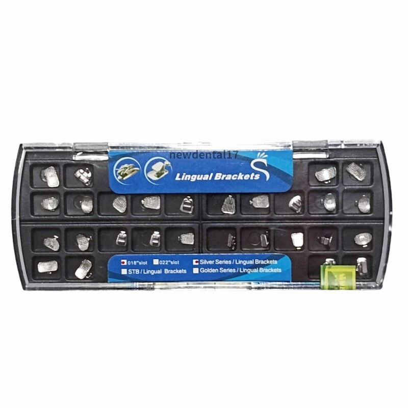 Dental Orthodontic Lingual Bracket Braces 24pcs+Buccal Tube Non-Conve 28pcs/set