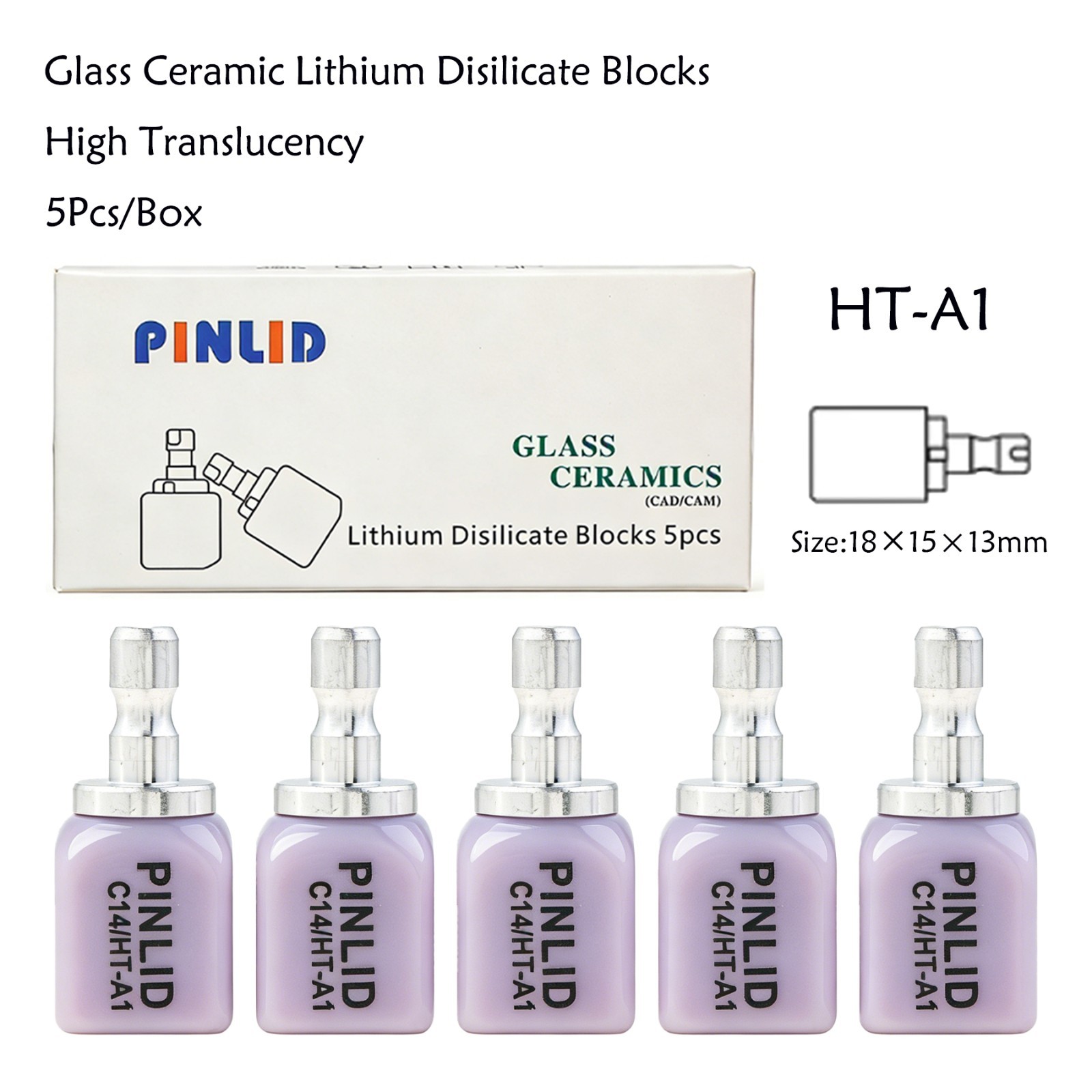 US C14 Dental Emax Glass Ceramic Blocks Lithium Disilicate CAD/CAM CEREC Block