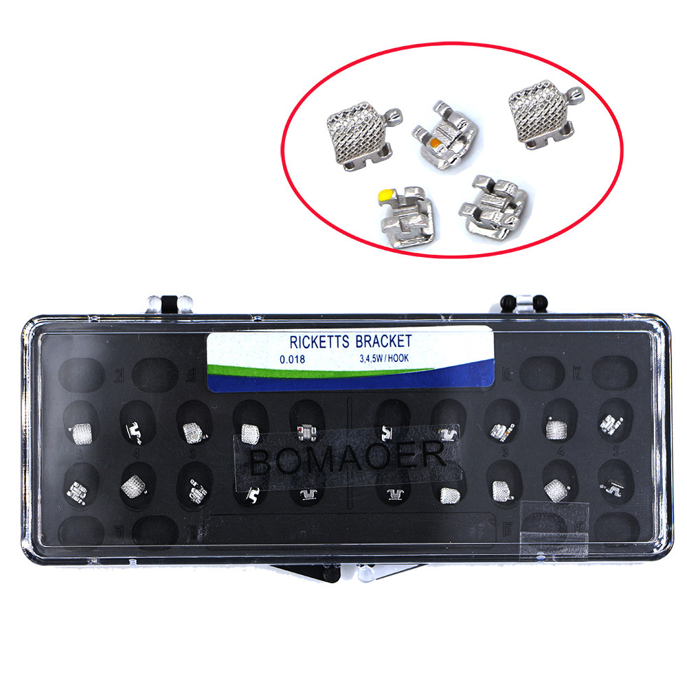 CE FDA Certified Dental Orthodontic Ricketts Bracket 0.018 Mental 20pcs/pack US