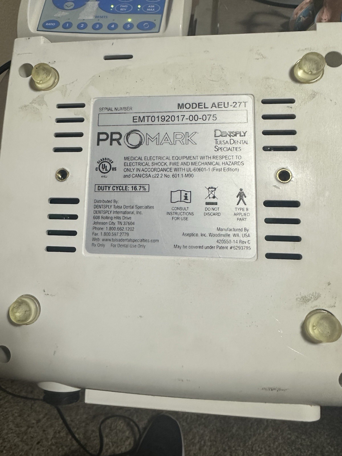 Dentsply Promark AEU-27T Endodontic Rotary Motor Console *No motor or handpiece*