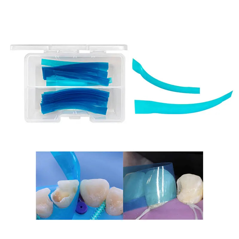 Dental Polyester Matrix Bands Proximal Anterior Matrices System Blue Strips 50pc