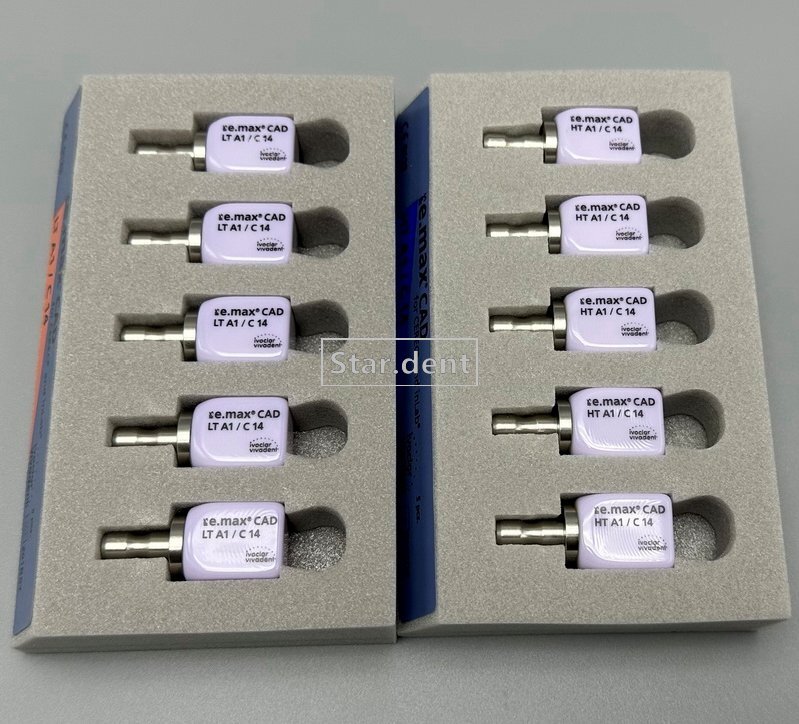 IPS C14 Emax CAD CEREC Dental Lab Ceramic Blocks Cube Veneer LT HT A1 A2 A3 Blue