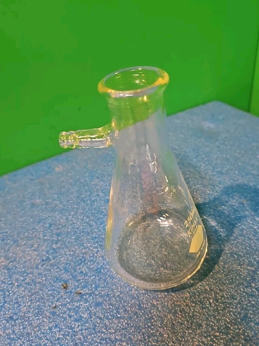 Kimble Kimax Glass 250mL Graduated Filtering Flask With Tubulation 27060-250