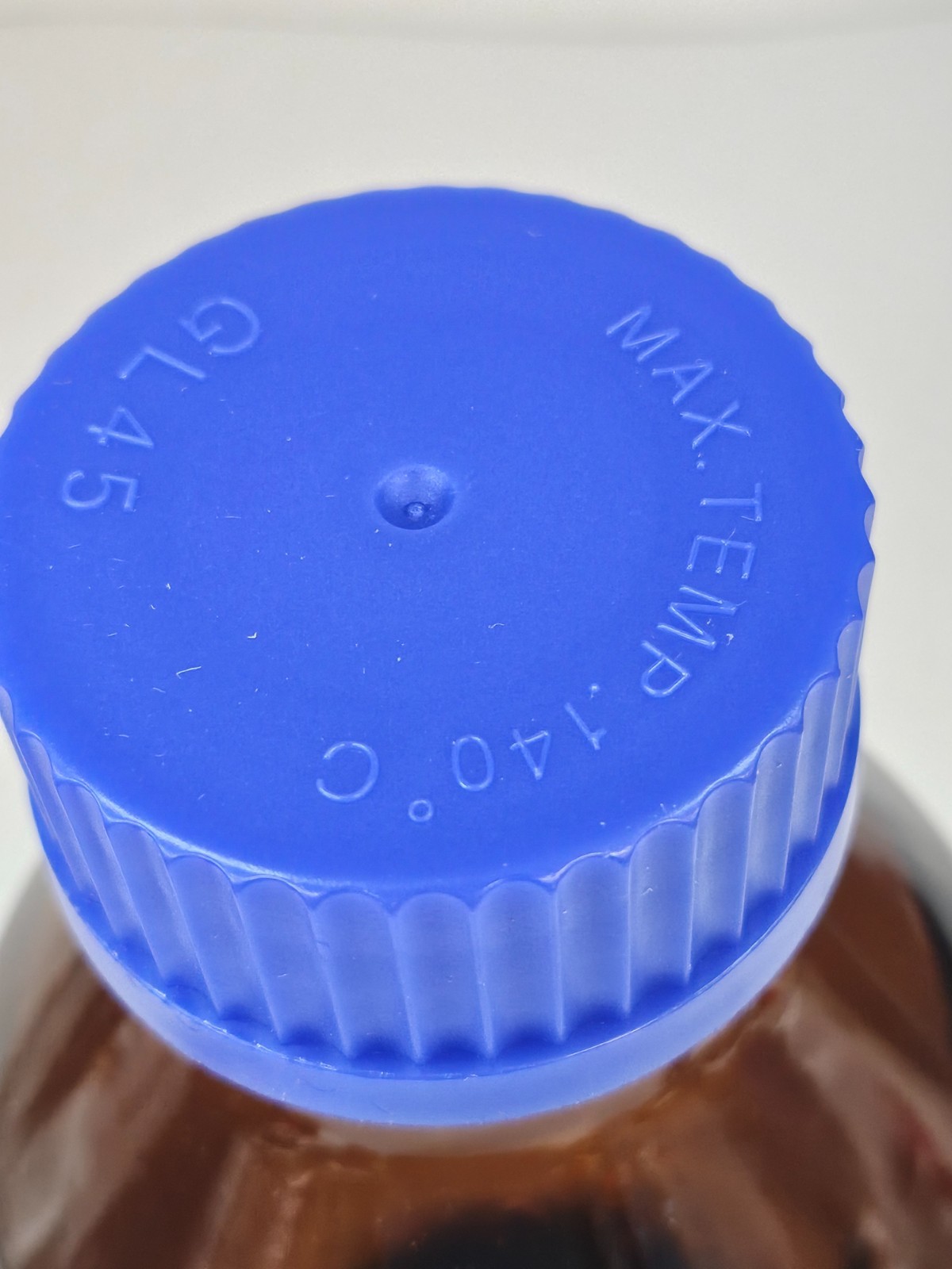 NEW Amber brown Lab glass reagent bottle with autoclave cap 1000 ml