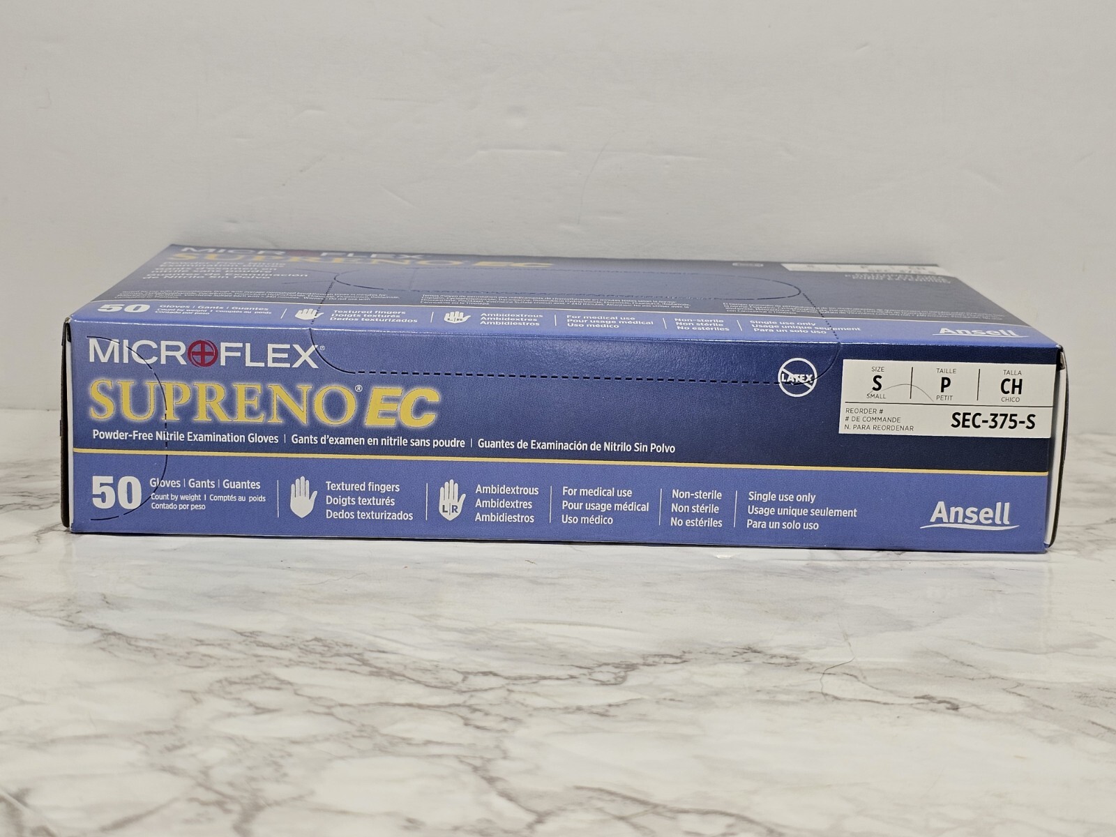 MICROFLEX Supreno EC, Size Small – Powder-Free Nitrile Gloves SEC-375 – 50CT