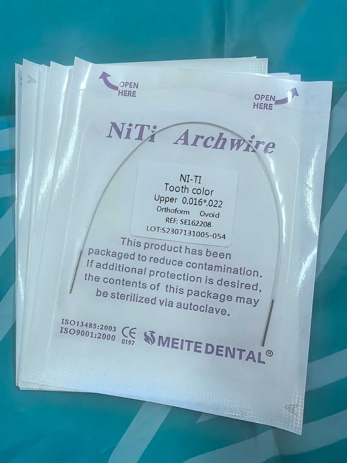 20Pk Dental OrthodonticWhite Color Coated Niti Rectangular/Round Arch Wire Ovoid