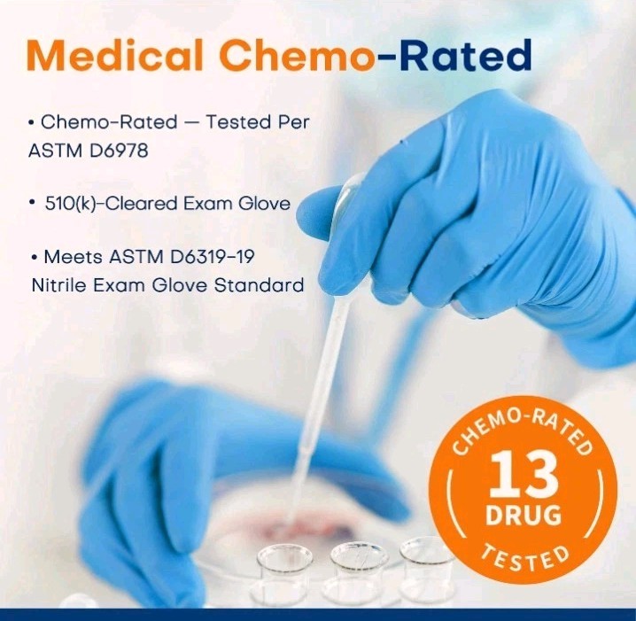 Lot Of 4 Boxes Medical Nitrile Exam Gloves, Latex-Free, Powder-Free, Food Safe