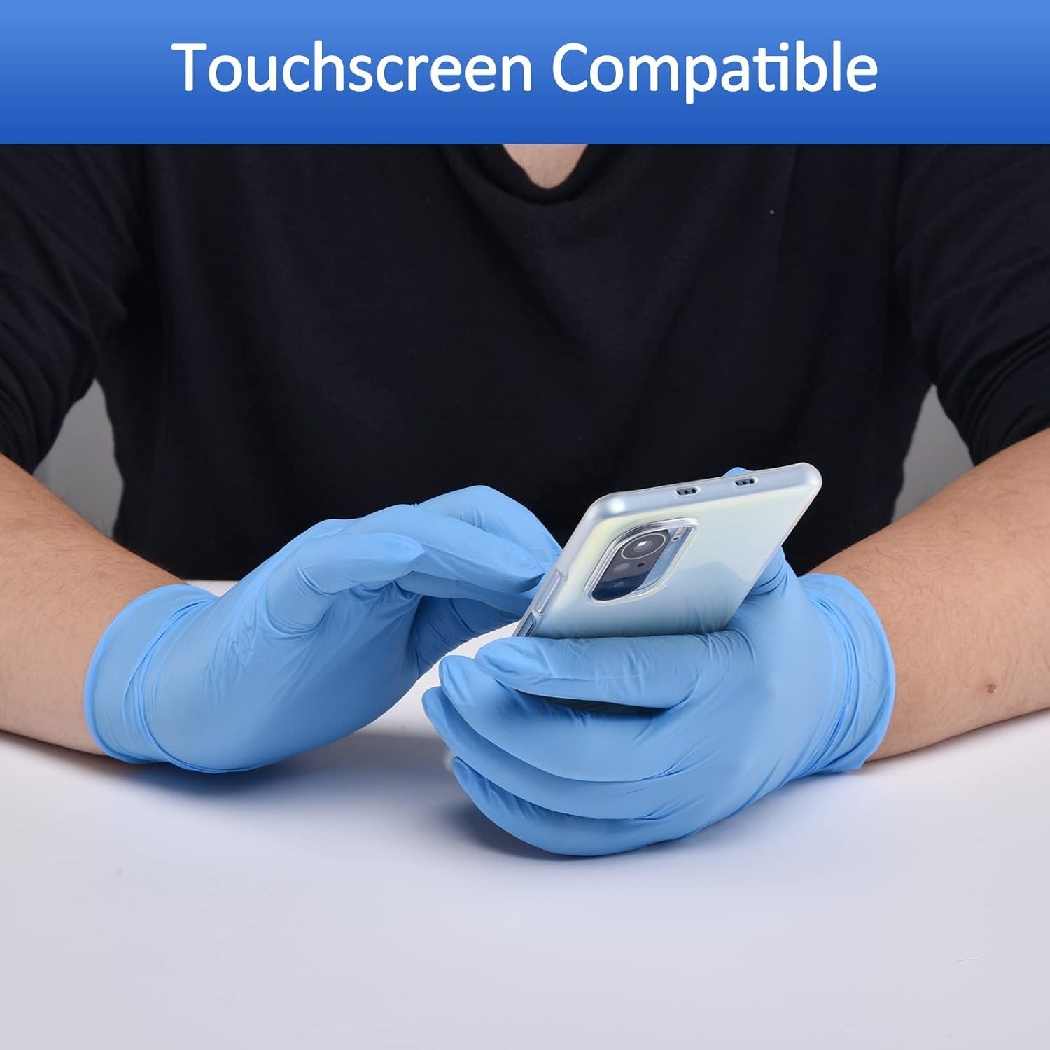 Blue Nitrile Exam Gloves – 9.5″ Long, 4 mil, Ambidextrous, Latex & Powder Free