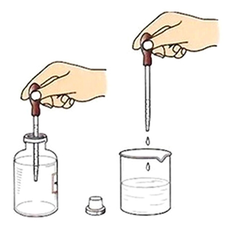 Glass Graduated Cylinder Set 0.5ml 1ml 2ml 3ml 5ml 10ml for Laboratory Hospital