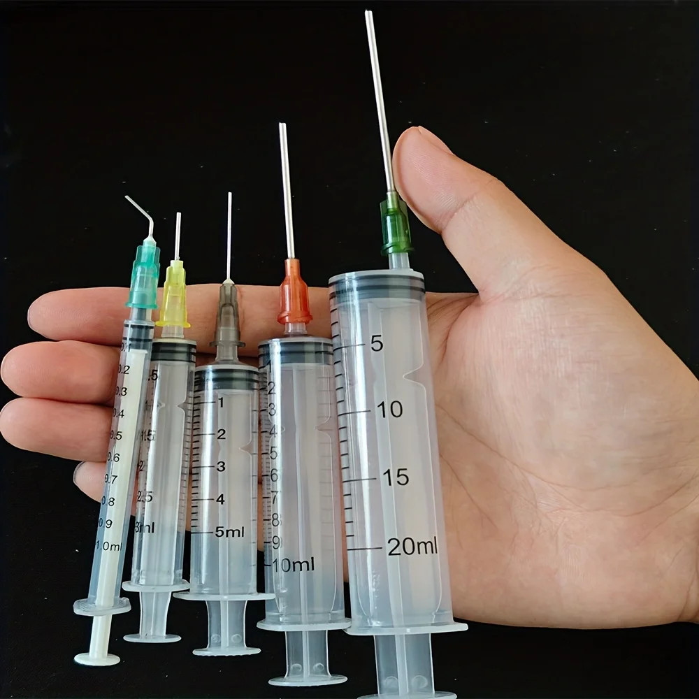 14/10Pcs Syringe Set with Blunt Needles, Various Size1Ml,3Ml,5Ml,10Ml,20Ml,60Ml,