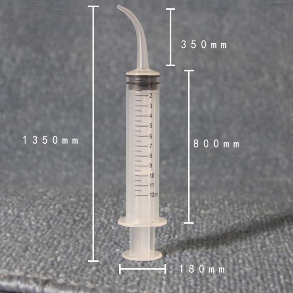 20 Pack Dental Syringe Disposable 12ml with Curved Tip for Oral Care