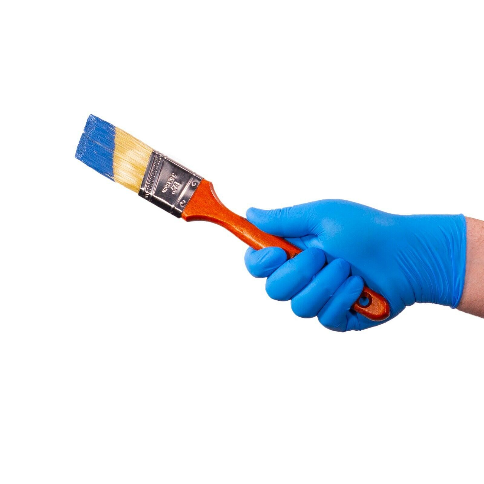 X3 Blue Nitrile Disposable Industrial Gloves 3 Mil Latex-Free/Food-Safe, 100/Box