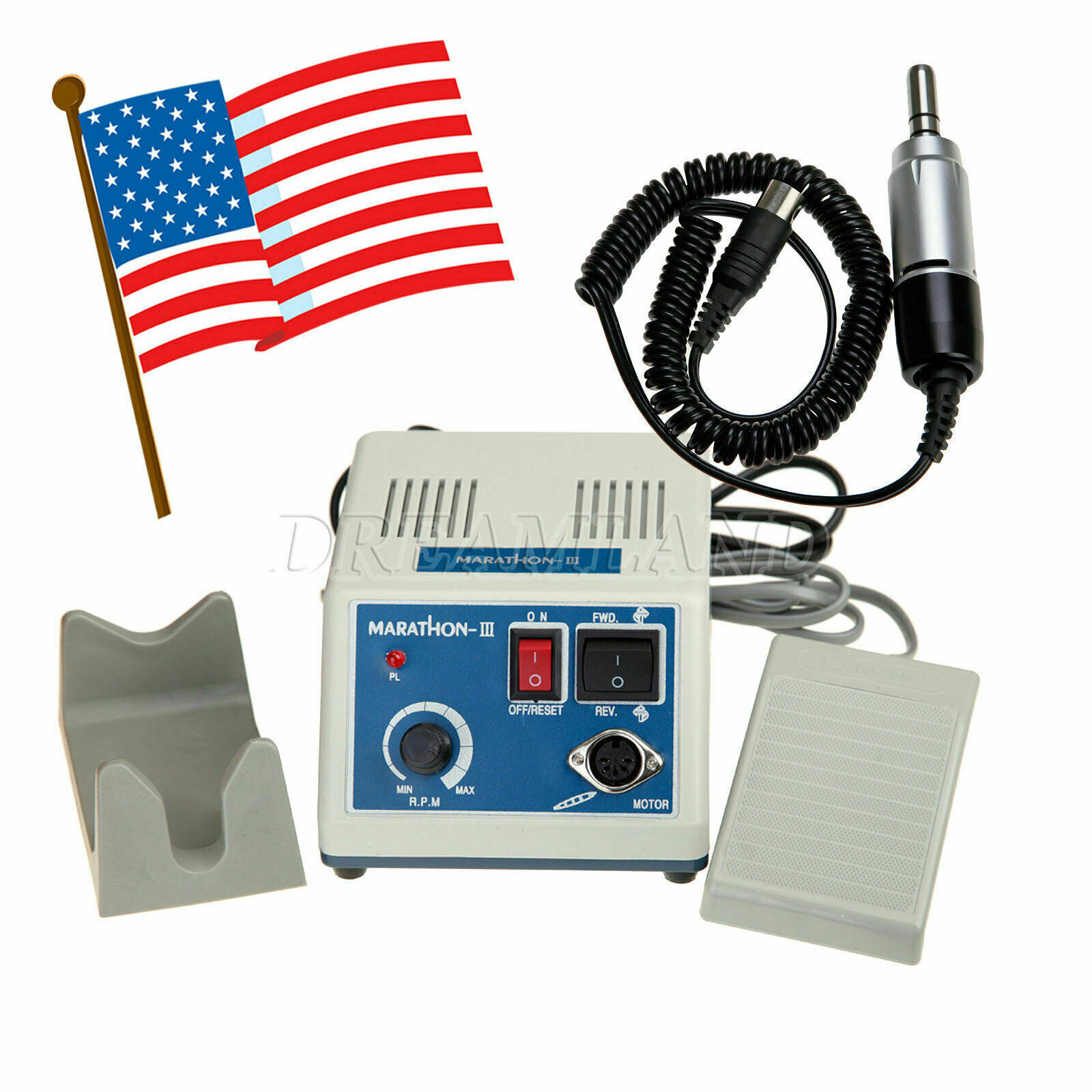 Dental Lab Marathon Electric Micromotor /Polishing Motor Handpiece /10*HP Burs
