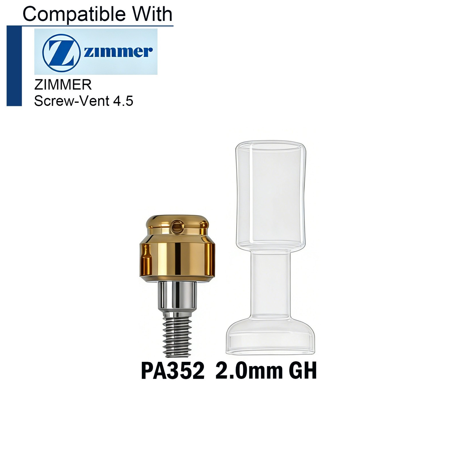 US Dental Locator Abutment for ZIMMER Screw-Vent 4.5 Platform