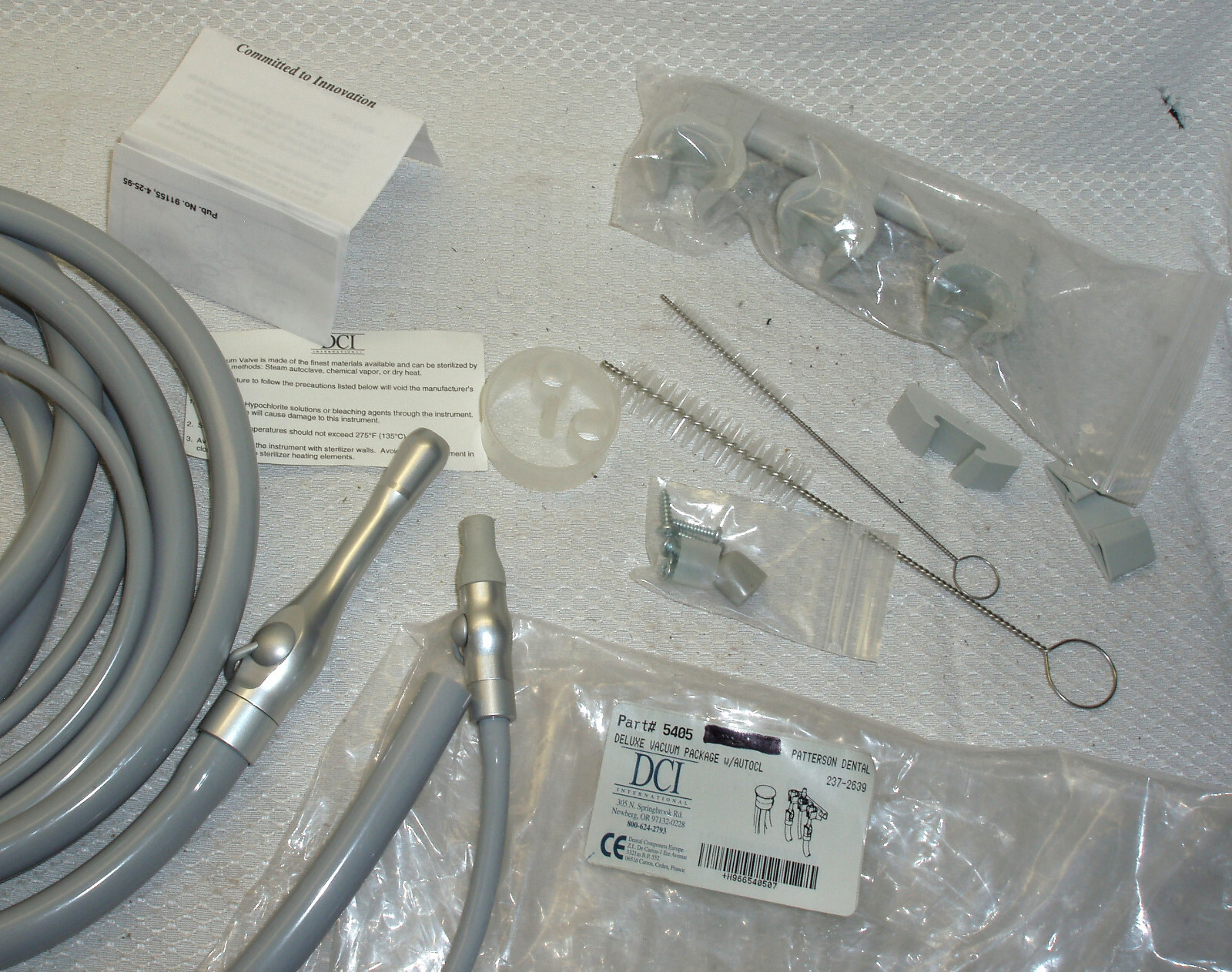 NEW DCI #5405 – Package with Autoclavable Premium Valves Hoses Etc. *LOOK*