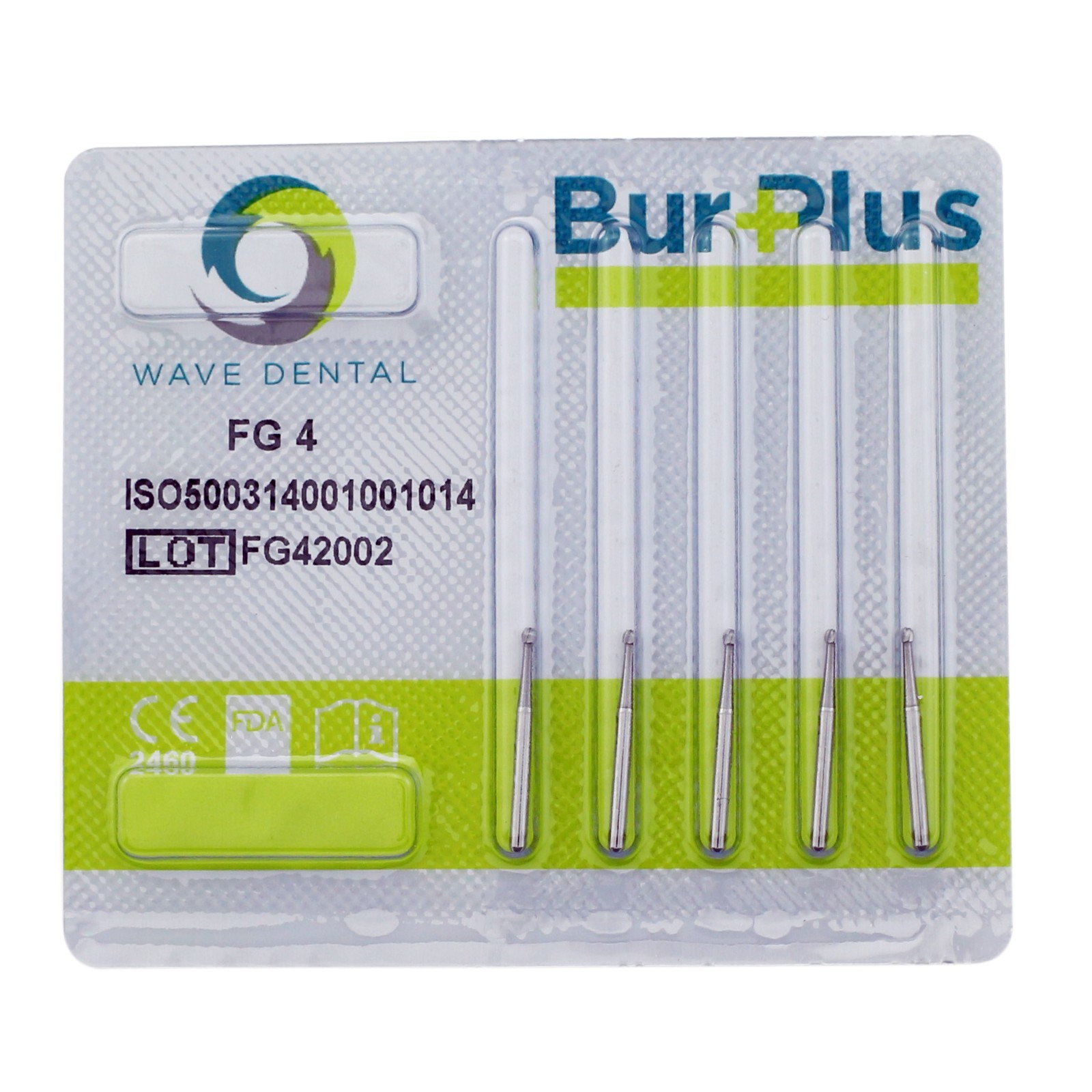 Wave Dental Operative Carbide Burs Round Friction Grip FG 1/4 -8 High Speed 19mm