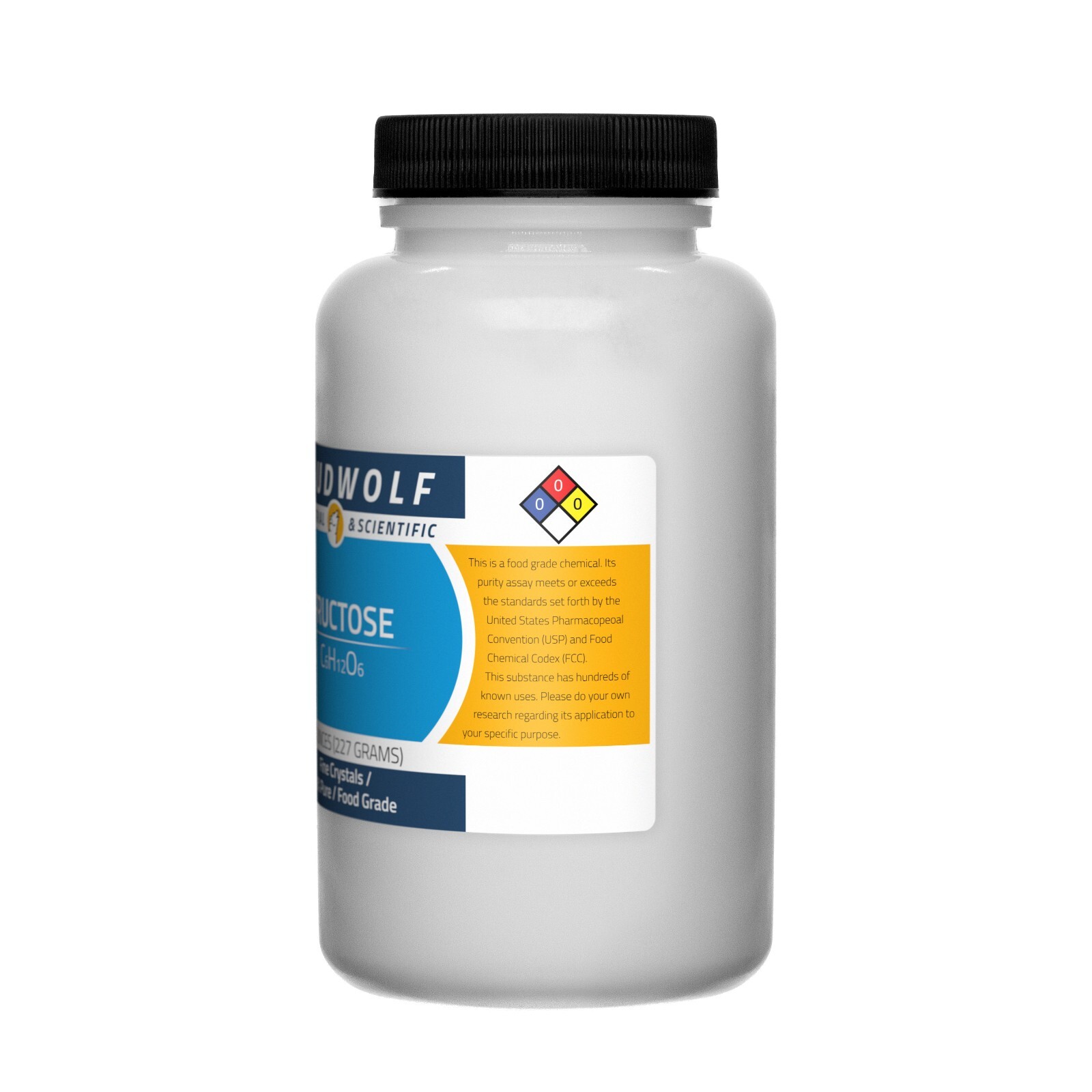 Fructose, 8oz, Food Grade, Sturdy Bottle, SHIPS SAME DAY