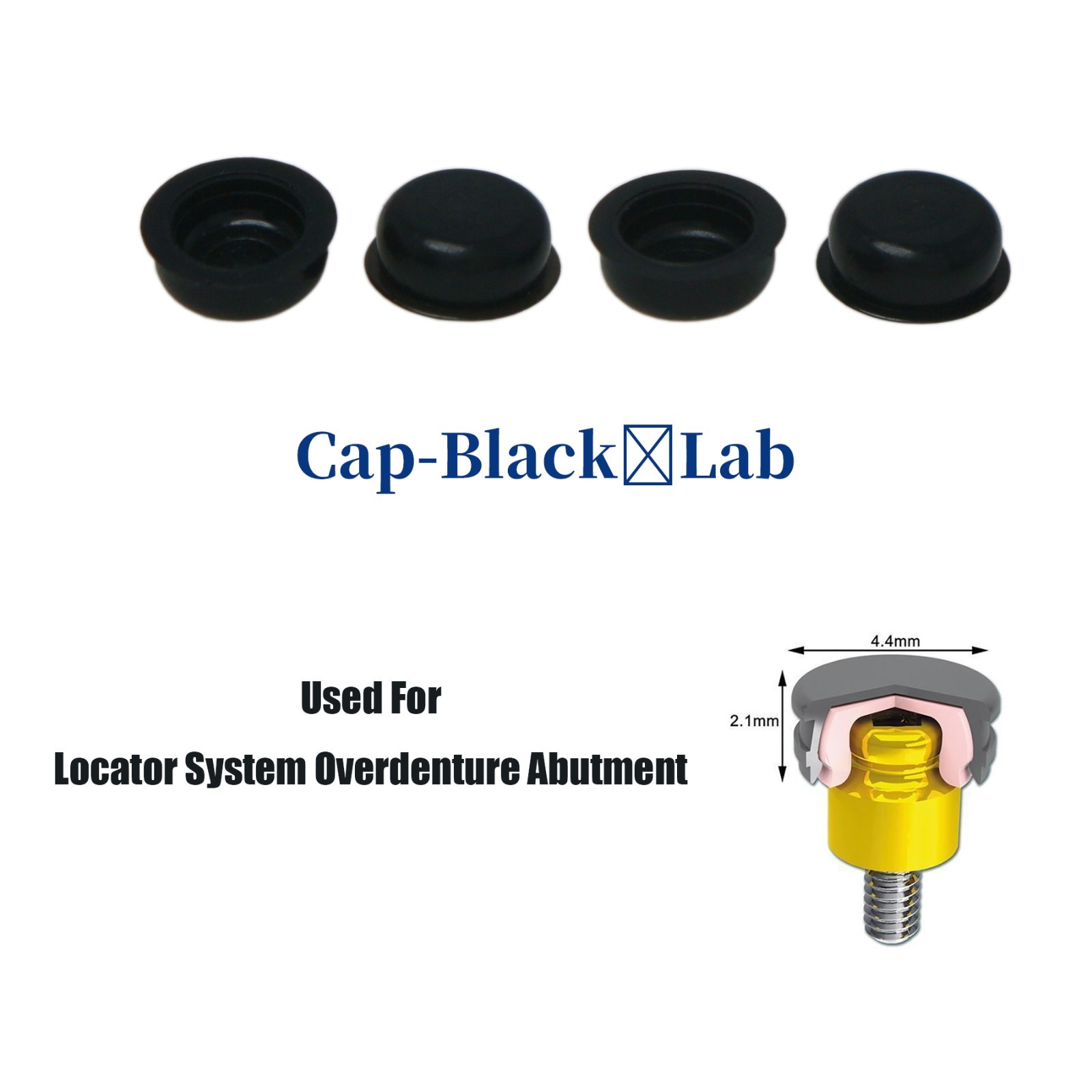 US Dental Locator Abutment Overdenture Retention Male Caps Inserts Metal Housing