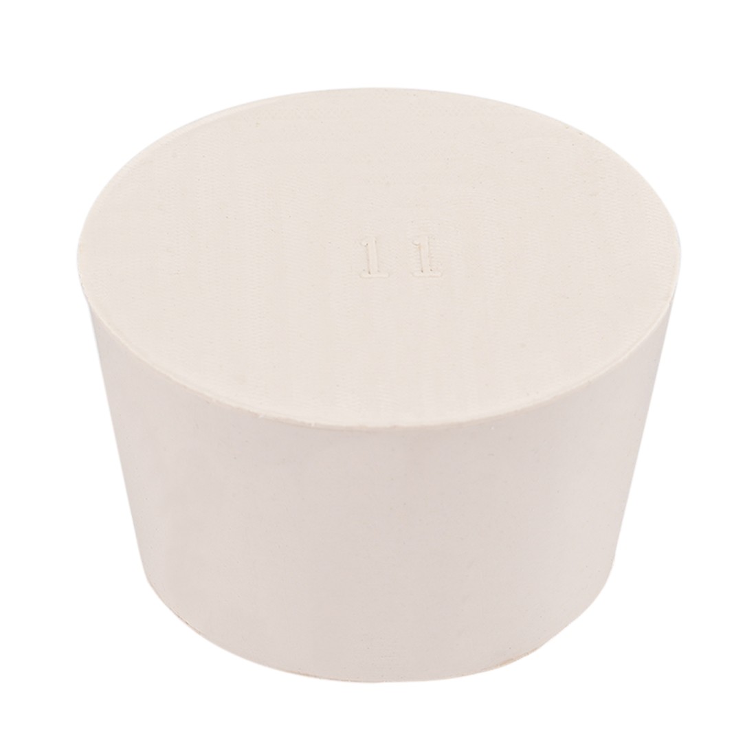 White Tapered Shaped Solid Rubber Stopper for Lab Tube Stopper Size 11,5Pcs