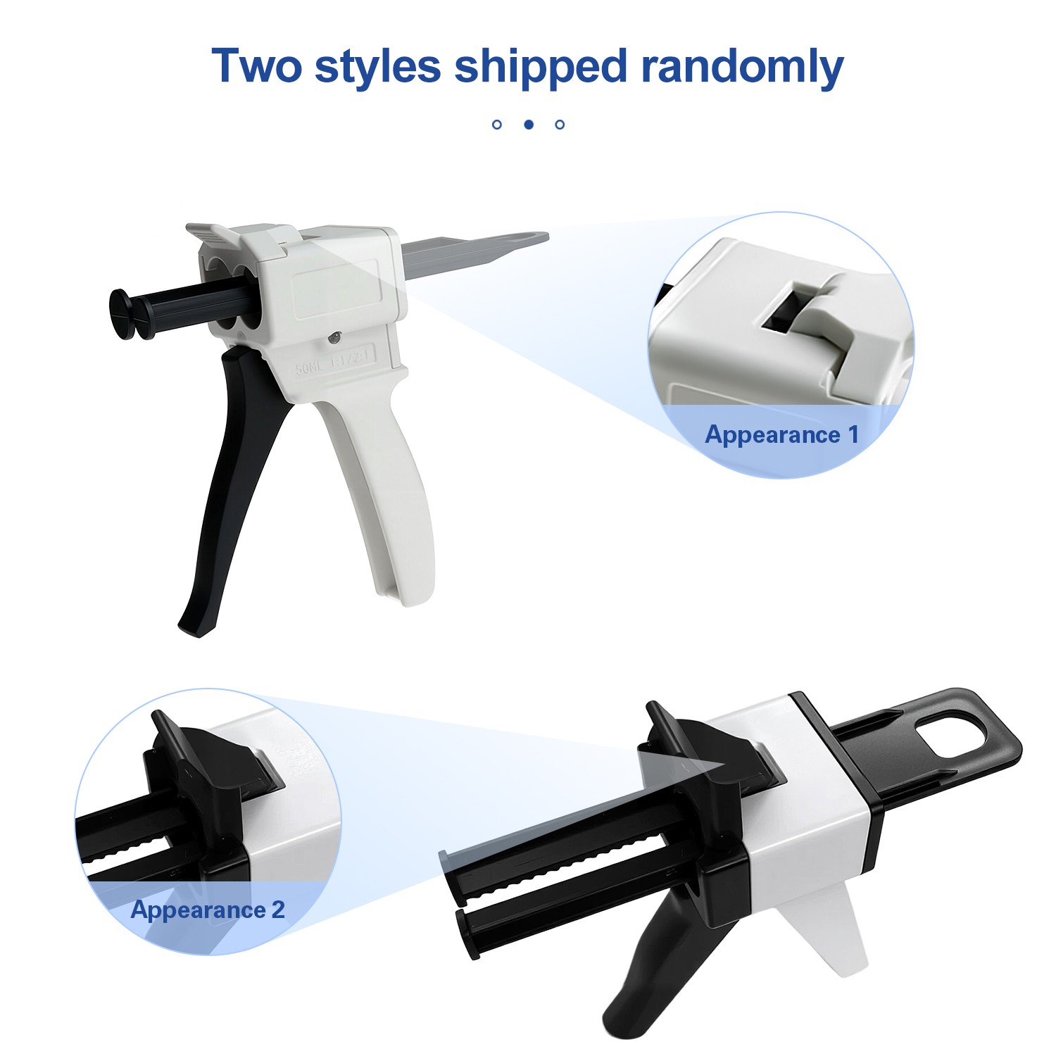 50ml Dental Impression Mixing Dispenser Gun Universal Delivery Guns 1:1 4:1