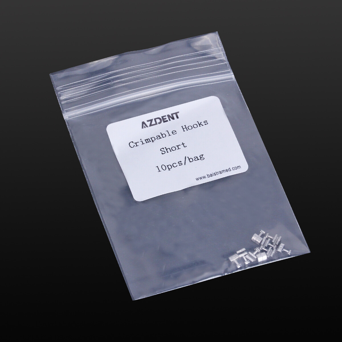 10PCS/Pack AZDENT Dental Orthodontic Short Type Crimpable Hook for Arch Wire