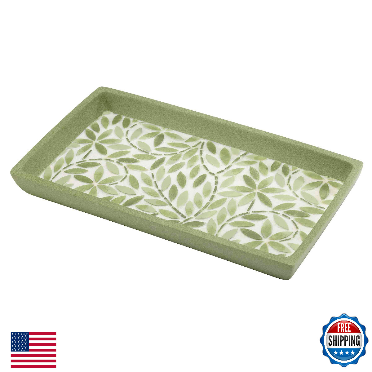 Avanti Linens Vanity Tray Resin Countertop Bathroom Accessories Essentials