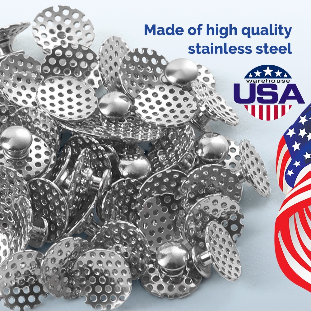 AZDENT Dental Orthodontic Lingual Buttons Bondable Round /Crimpable Hook Stops