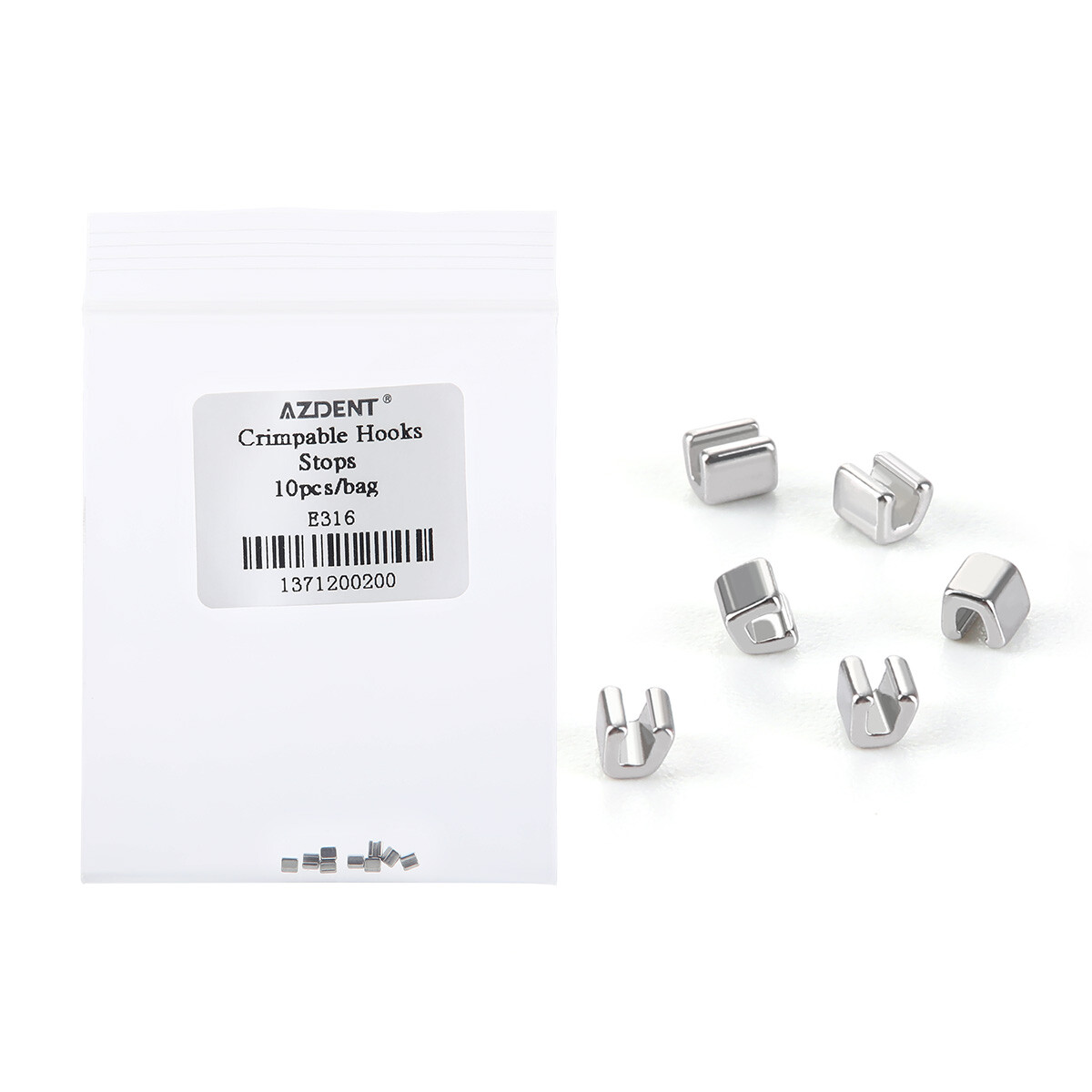 AZDENT Dental Ortho Crimpable Hook Stops Type Fixed on Arch Wires 10pcs/bag