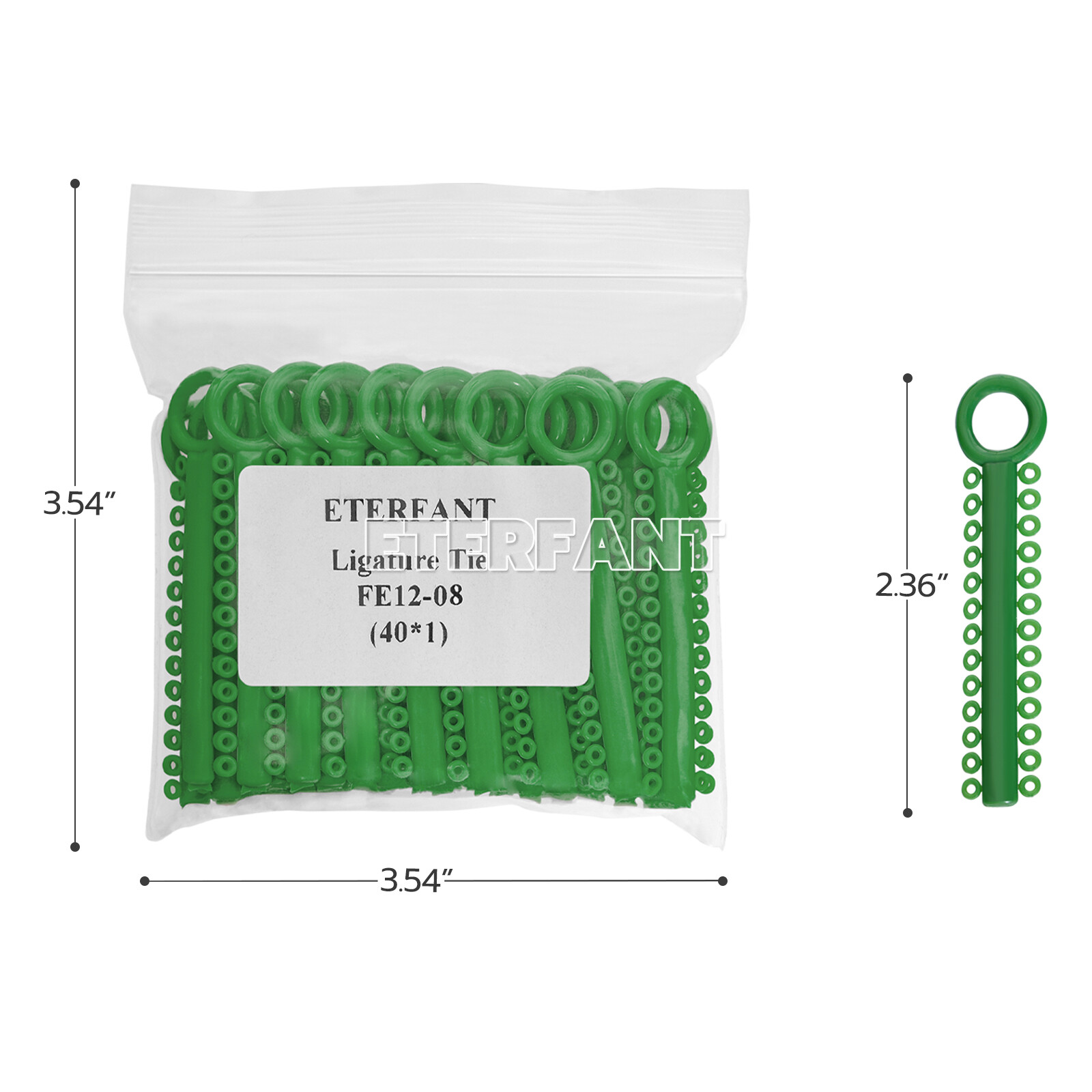 ETERFANT 1040PCs Dental Ortho Elastic Ligature Ties Rubber Bands/Buccal Tubes