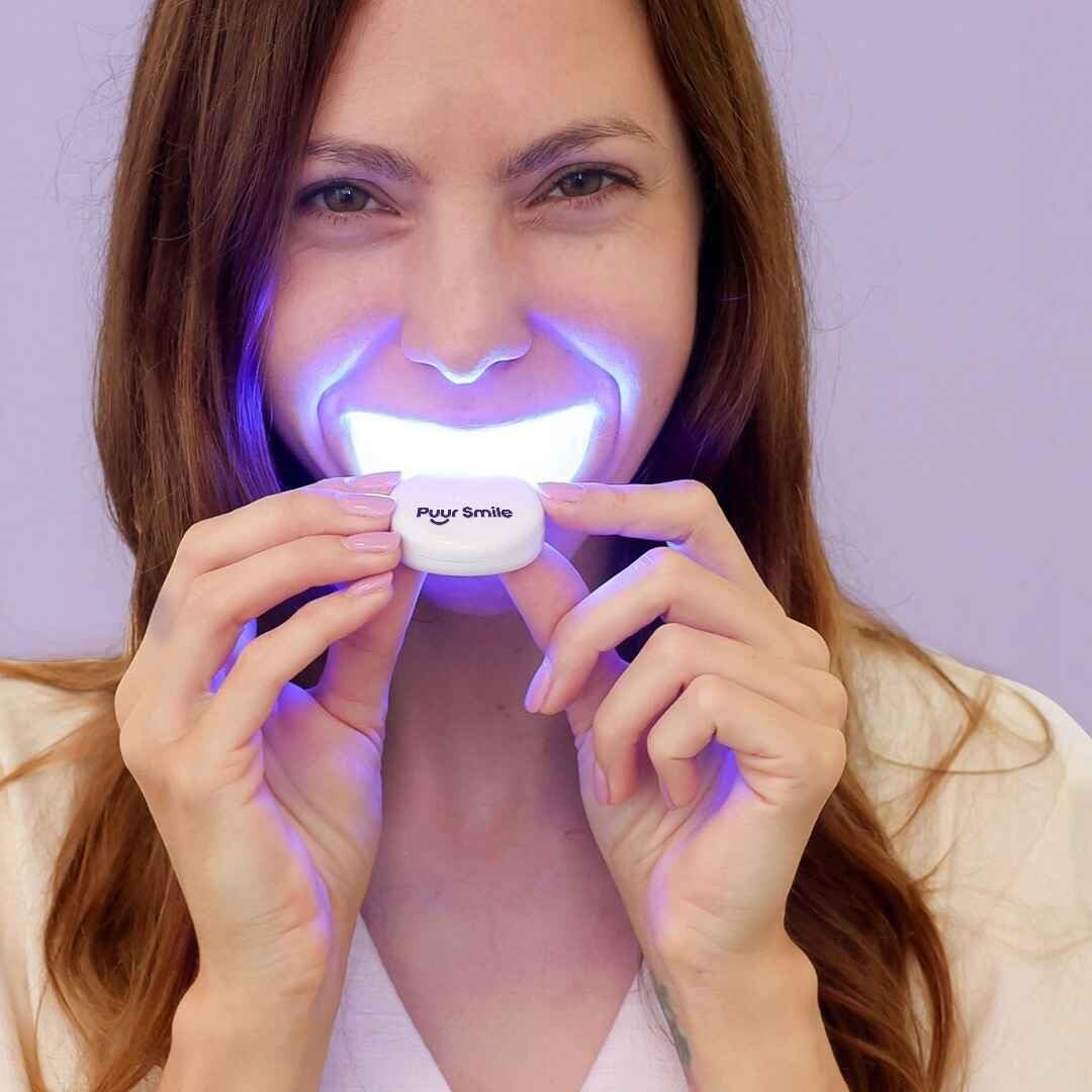 Puur Smile Teeth Whitening Kit – LED Light & 8 Ounce (Pack of 1), Multicolor