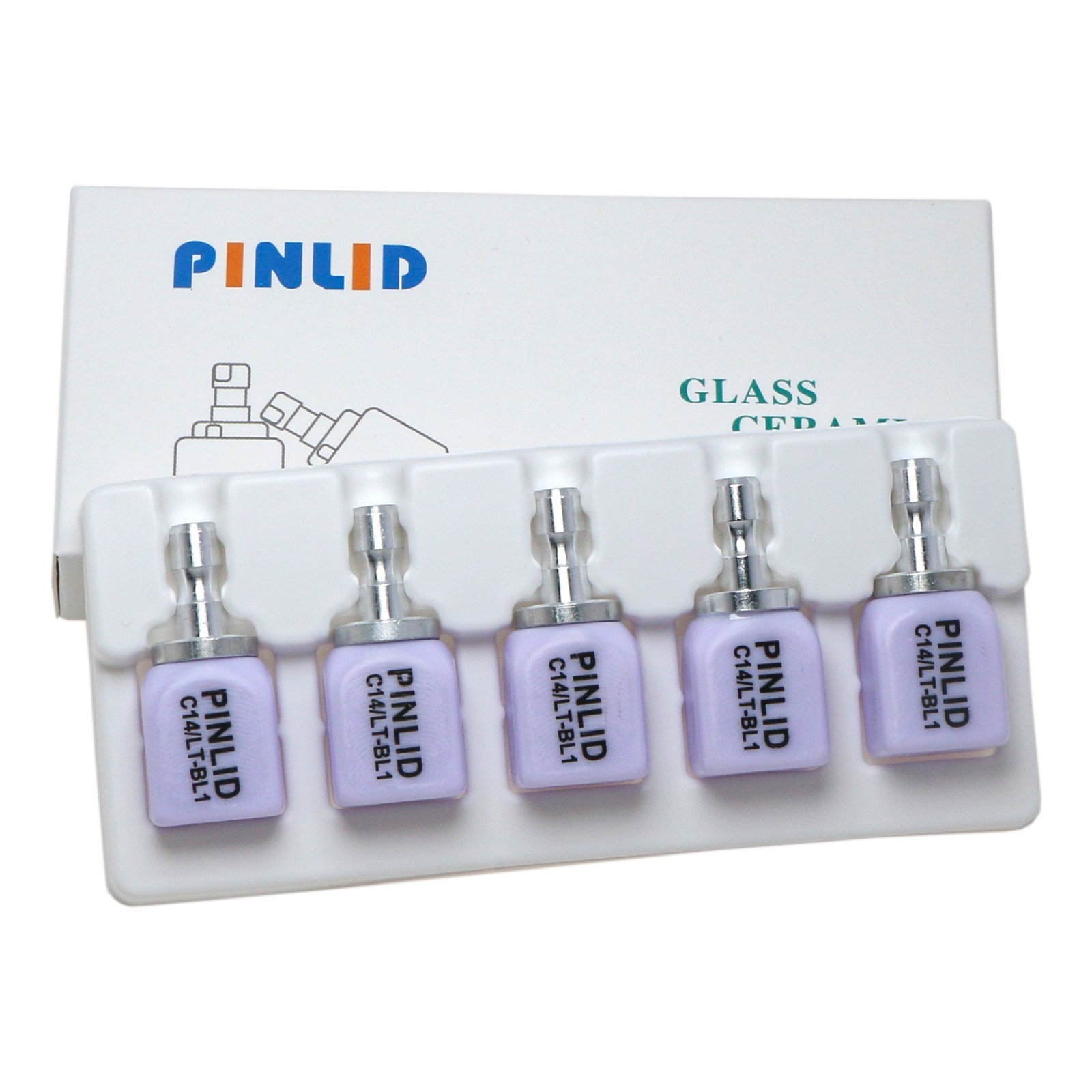 US LT C14 Dental Lithium Disilicate Blocks Glass Ceramic Emax for CEREC CAD/CAM